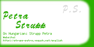 petra strupp business card
